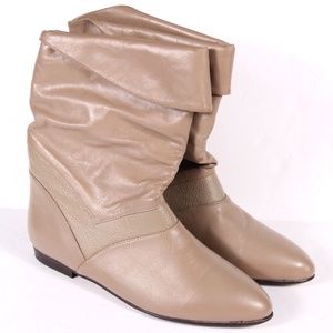 Vintage Leather Boots Ankle Cowboy Apostrophe NICE